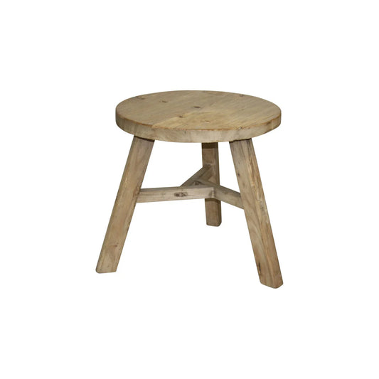 Round Elm Side Table | Reclaimed