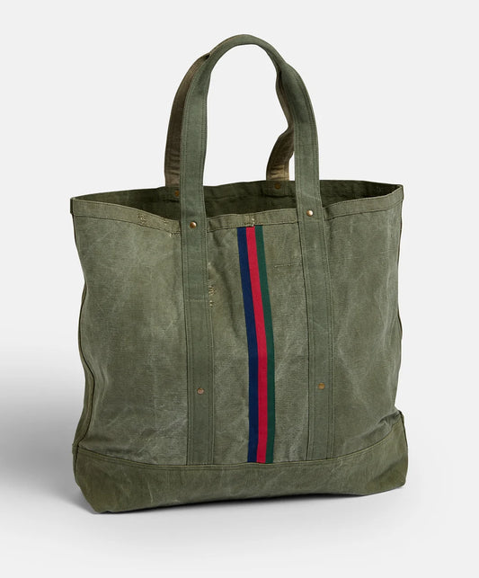 Escape Large Canvas Tote Bag | Upcycled | Khaki