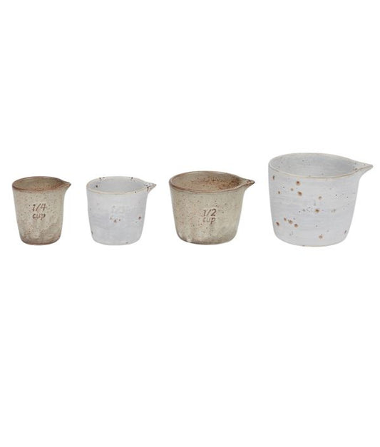 Francis Ceramic Measuring Cups | White Speckled