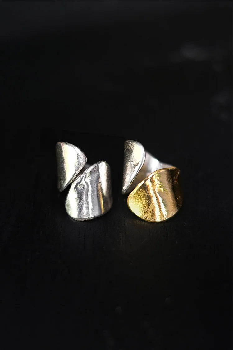The Gold & Silver Curve Ring