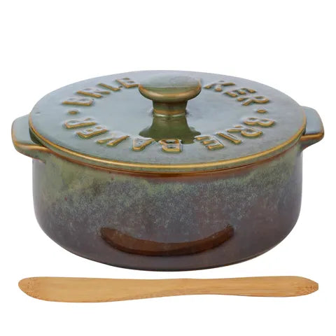 Loire Ceramic Brie Baker | Green