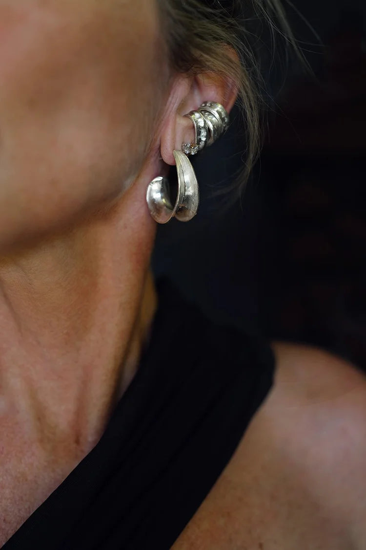 The Malai Silver Hoops