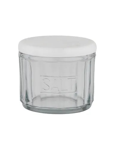 Mira Marble Glass Salt Jar