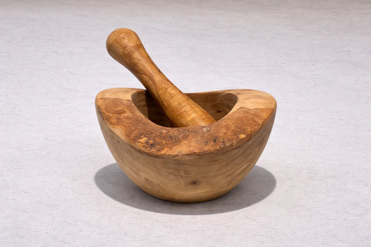Greek Olive Wood Mortar & Pestle