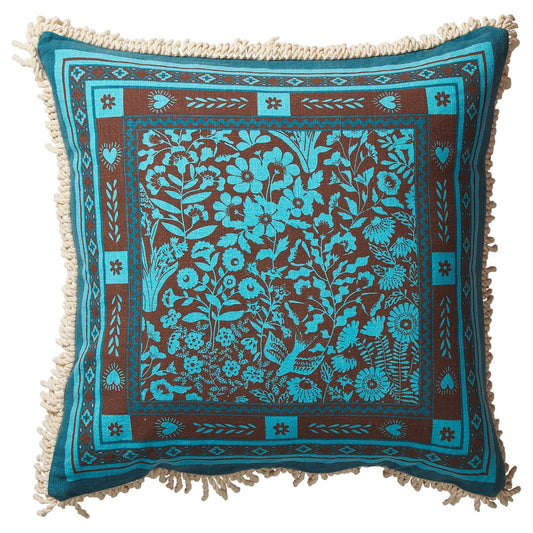 Odessa Reversible Cushion | Turquoise | Feather Insert