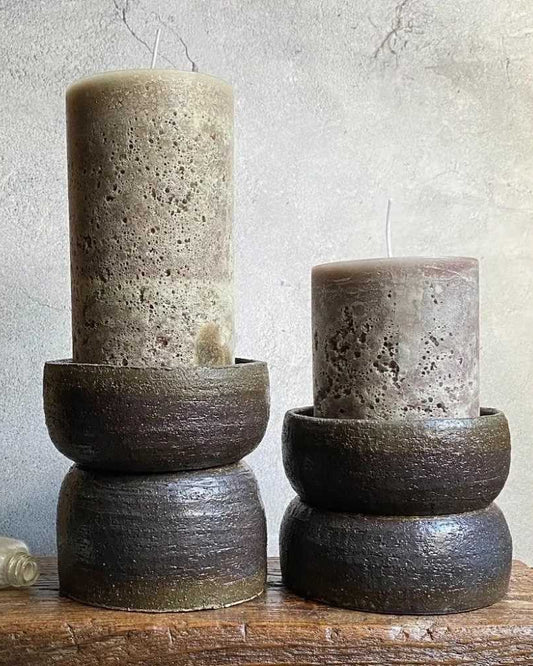 A Little Light Ombre Chapel Candle - Earth - Large