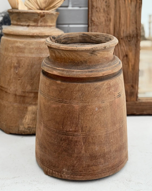 Oversized Vintage Wooden Pot
