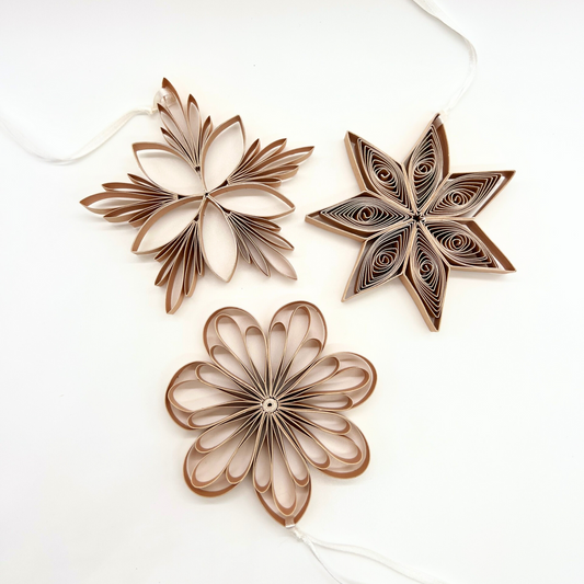 Quilling Star Trio | Flaxseed | 3PCS Set