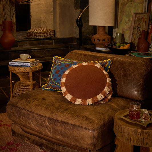 Reese Round Cushion | Umber