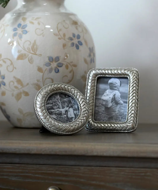 Braided Rope Round Photo Frame