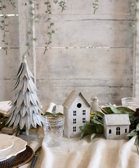 Tea Light House Zinc | Tall