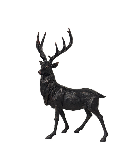Black Stag Head Turning