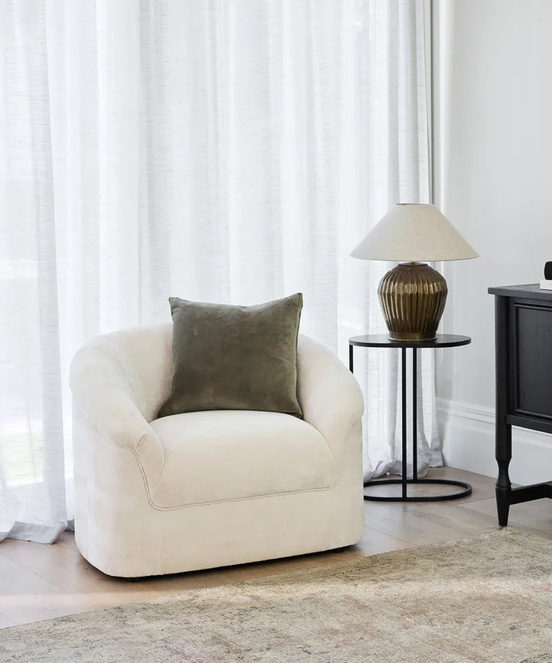 Velvet Cushion | Light Olive