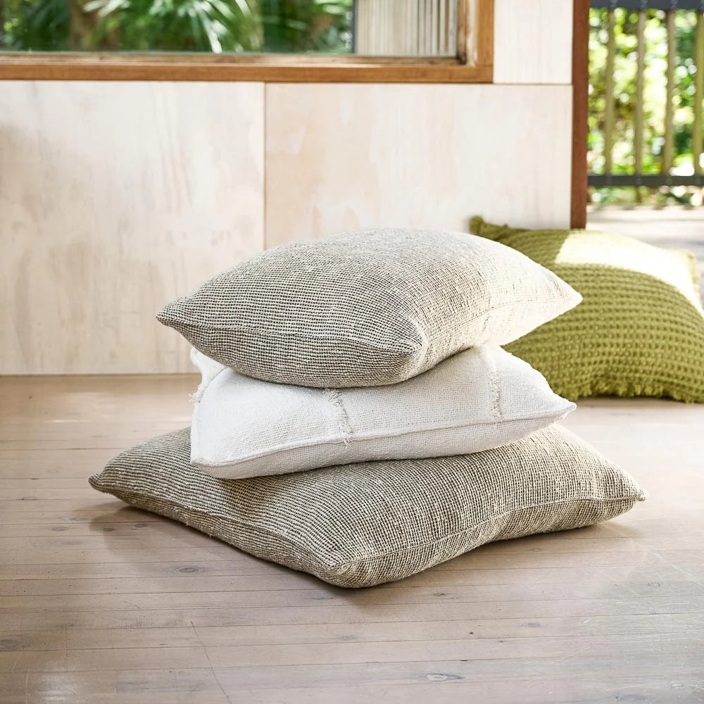 Verdure Linen Cushion | Natural Green