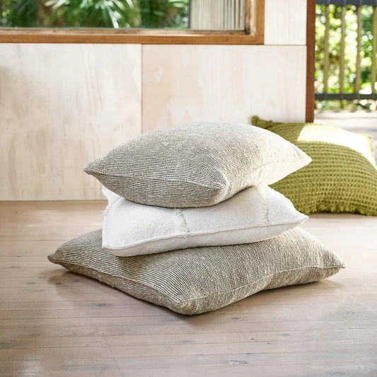 Verdure Linen Cushion | Natural Green