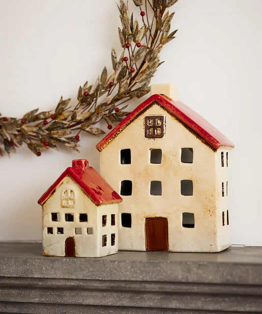 Alsace Tea Light Villa Red White