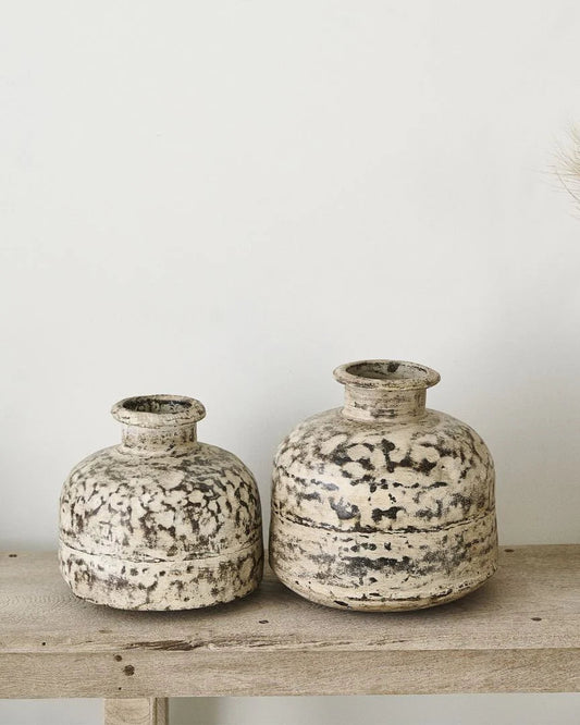 Vintage Whitewash Vessel