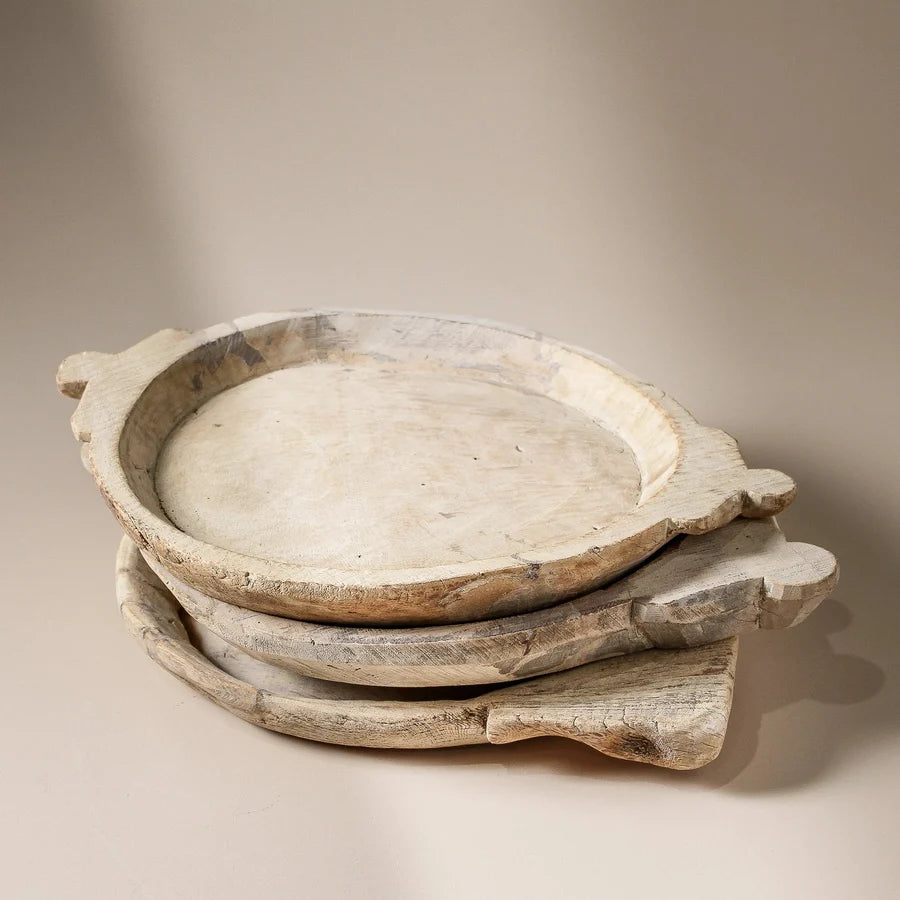 Vintage Indian Whitewashed Parat